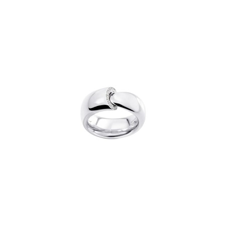 Bague Vhernier Calla The One en or blanc et diamants