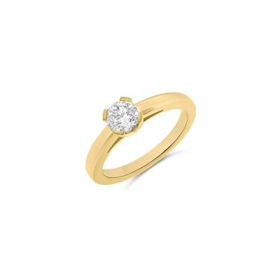 Bague Vaneste Intemporels Etreinte en or rose et diamant