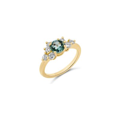 Bague Vaneste en or rose, beryl vert et diamants
