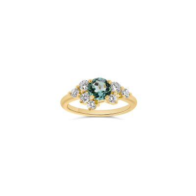 Bague Vaneste en or rose, beryl vert et diamants