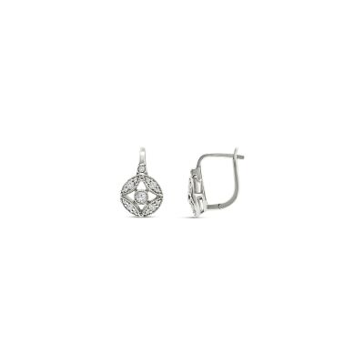 Boucles d'oreilles Vaneste en or blanc et diamants