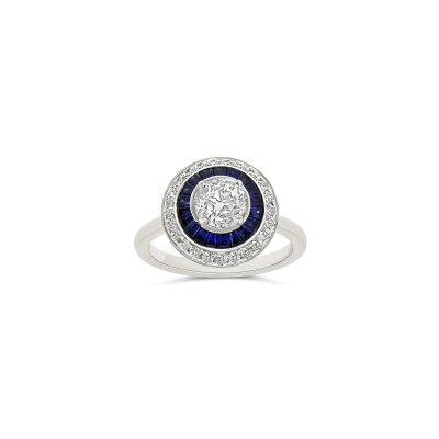 Bague Vaneste en or blanc, diamants et saphirs