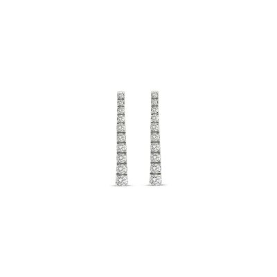 Boucles d'oreilles Vaneste en or blanc et diamants