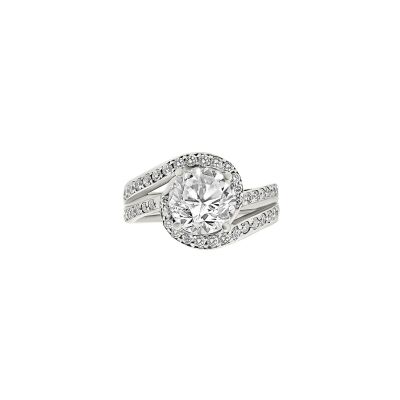 Bague Vaneste Maharani en or blanc et diamants