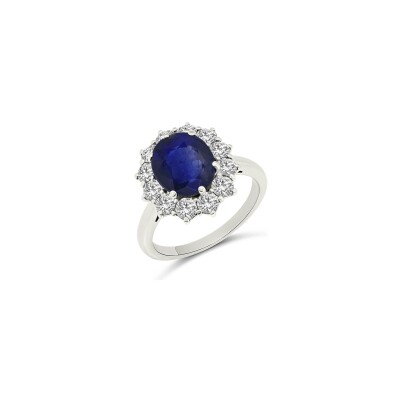 Bague Vaneste en or blanc, saphir et diamants