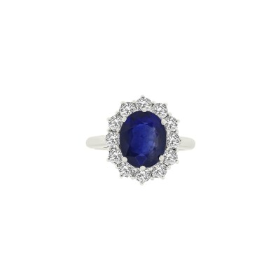Bague Vaneste en or blanc, saphir et diamants