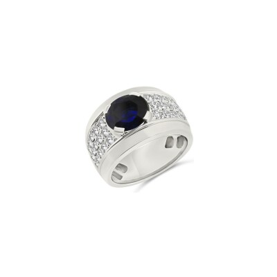 Bague Vaneste en or blanc, saphirs et diamants
