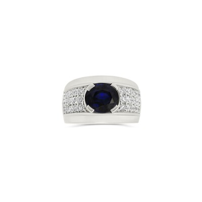 Bague Vaneste en or blanc, saphirs et diamants