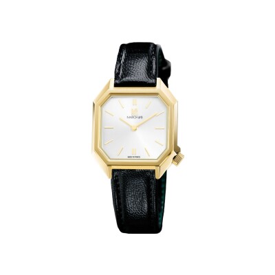 Montre March LA.B Milady Mansart Electrique 28 mm - Continental - Chevreau Noir