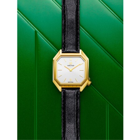 March LA.B Milady Mansart Electric 28 mm watch - Continental - black goat