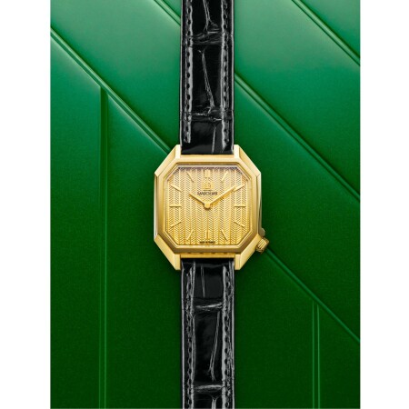 Montre March LA.B Milady Mansart Electrique 28 mm - Chevrons Or - Alligator Noir