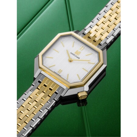 March LA.B Milady Mansart Electric 28 mm watch - Metallic - Brushed Polished Steel 9 Links Two-colour