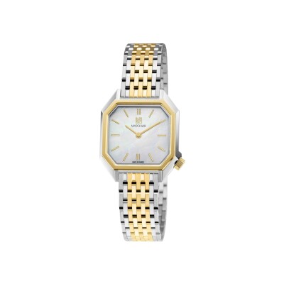 Montre March LA.B Milady Mansart Electrique - Nacre - Acier poli-brossé 9 maillons bicolore