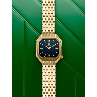 Montre March LA.B Milady Mansart Electrique - Supreme - Acier poli-brossé 9 maillons dorés