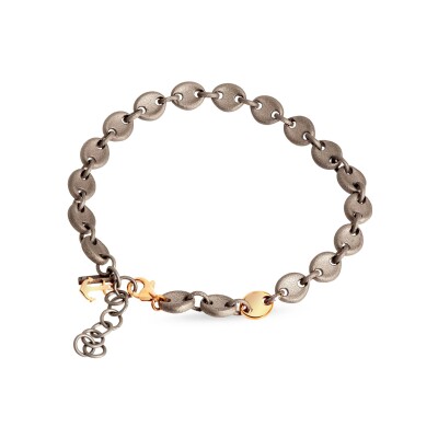 Bracelet Mano J en titane et or rouge