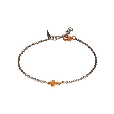 Bracelet Mano J en titane et or rouge