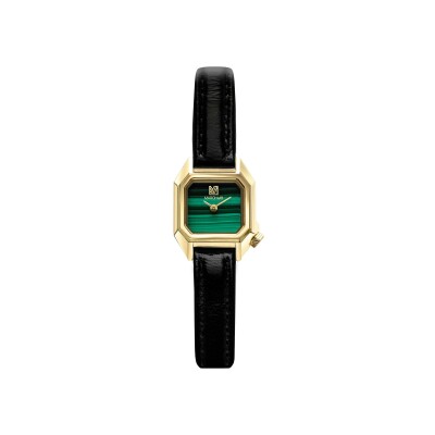 Montre MARCH LA.B  MINI MANSART - Malachite - Chevreau Noir
