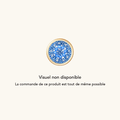 Boucles d'oreilles Sàntibé Bijoux Mini Ysé en laiton, métal doré et perles céleste