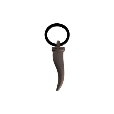 Porte-clés charms Mano J en titane et diamant noir