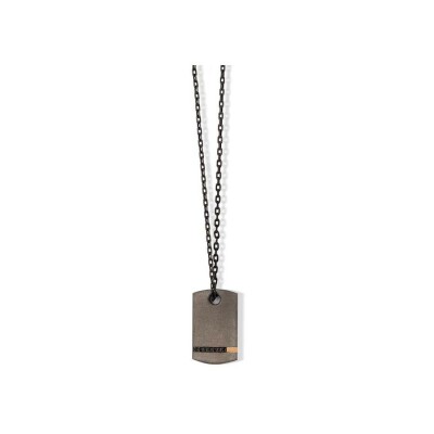 Collier Mano J en titane, or rouge et diamants noirs