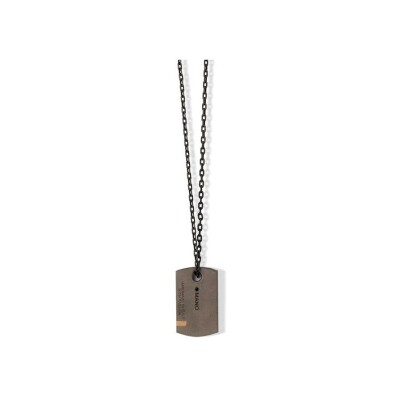 Collier Mano J en titane, or rouge et diamants noirs