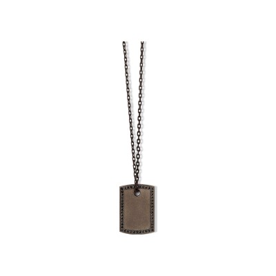 Collier Mano J en titane, or rouge et diamants noirs