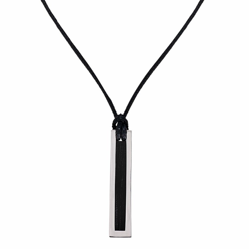 Collier Jourdan Bijoux Ipe en acier et bois