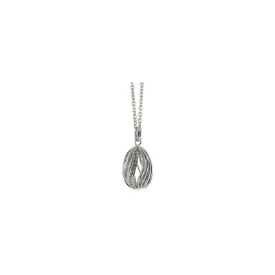 Collier Tsars Collection Maksim en argent et zircons blancs