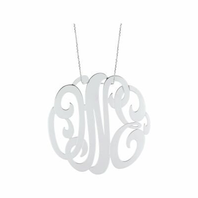 Ginette NY MONOGRAMS ketting, witgoud