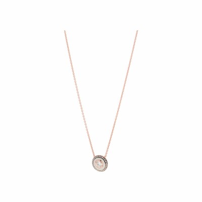 Selim Mouzannar Mina pendant, rose gold, ivory enamel and diamonds