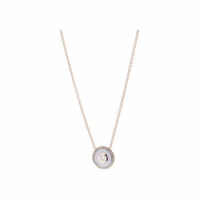 Selim Mouzannar Mina pendant, rose gold, lilac enamel and diamonds