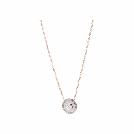 Selim Mouzannar Mina pendant, rose gold, lilac enamel and diamonds