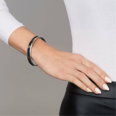Bracelet cerclé FREYWILLE Monochrome Mademoiselle en email plaqué au rhodium-palladium