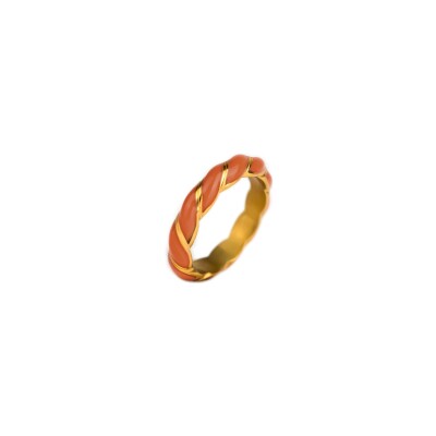 Bague Simone à Bordeaux Mon Souffle Corail en acier inoxydable