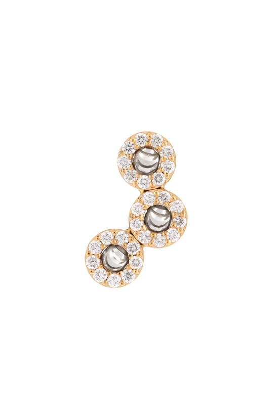 Boucles d'oreilles Officina Bernardi Moon en or jaune et diamants