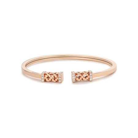 Moucharabieh bracelet, pink gold and diamonds