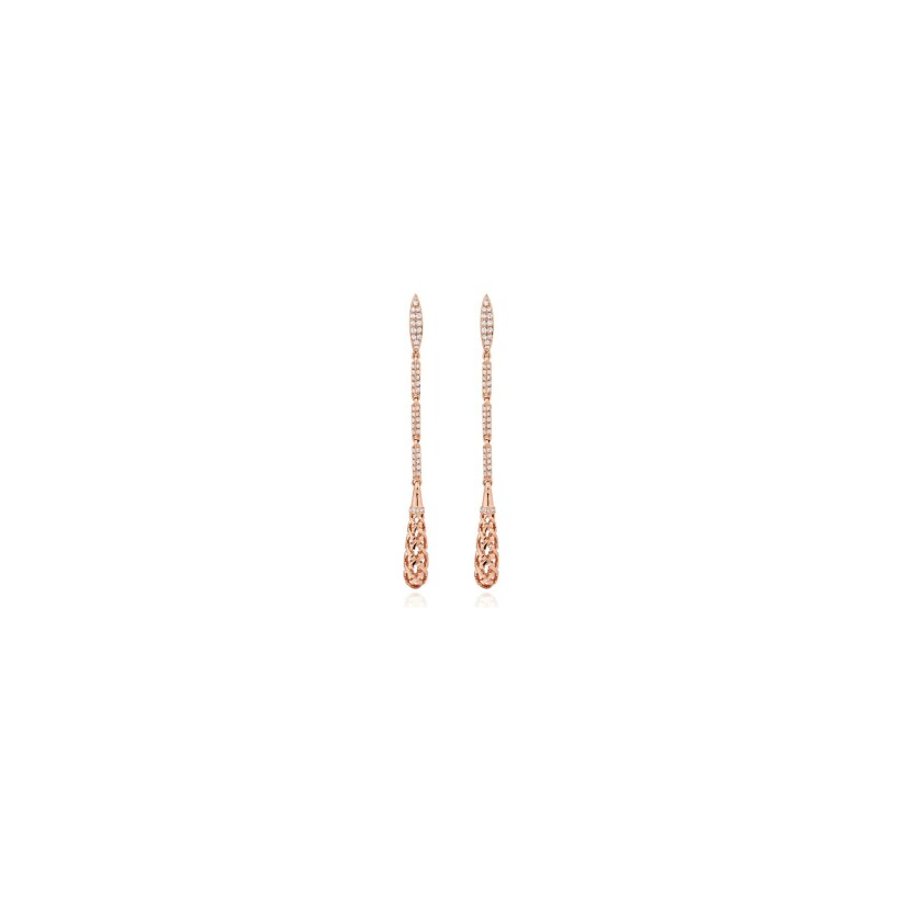 Moucharabieh earrings, pink gold