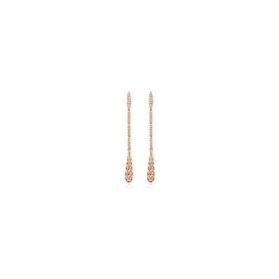 Boucles d'oreilles Moucharabieh en or rose