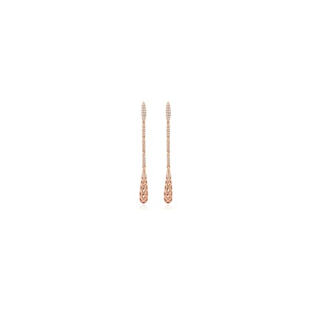 Moucharabieh earrings, pink gold