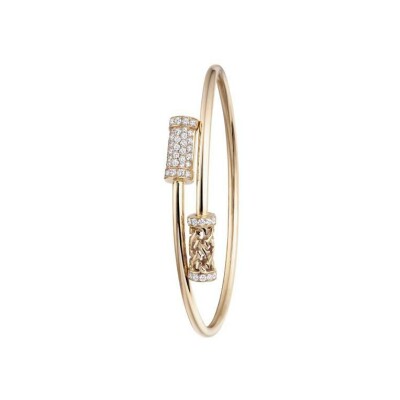 Moucharabieh bracelet, pink gold and diamonds