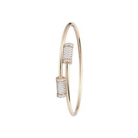 Moucharabieh bracelet, pink gold and diamonds