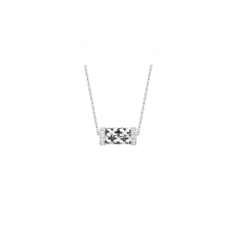 Moucharabieh necklace, white gold and diamonds