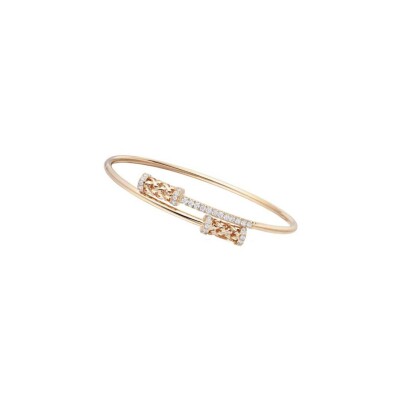 Moucharabieh bracelet, pink gold and diamonds