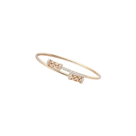 Moucharabieh bracelet, pink gold and diamonds