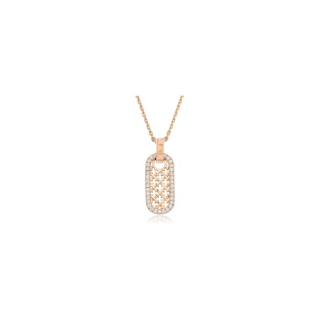 Moucharabieh necklace, rose gold and diamonds