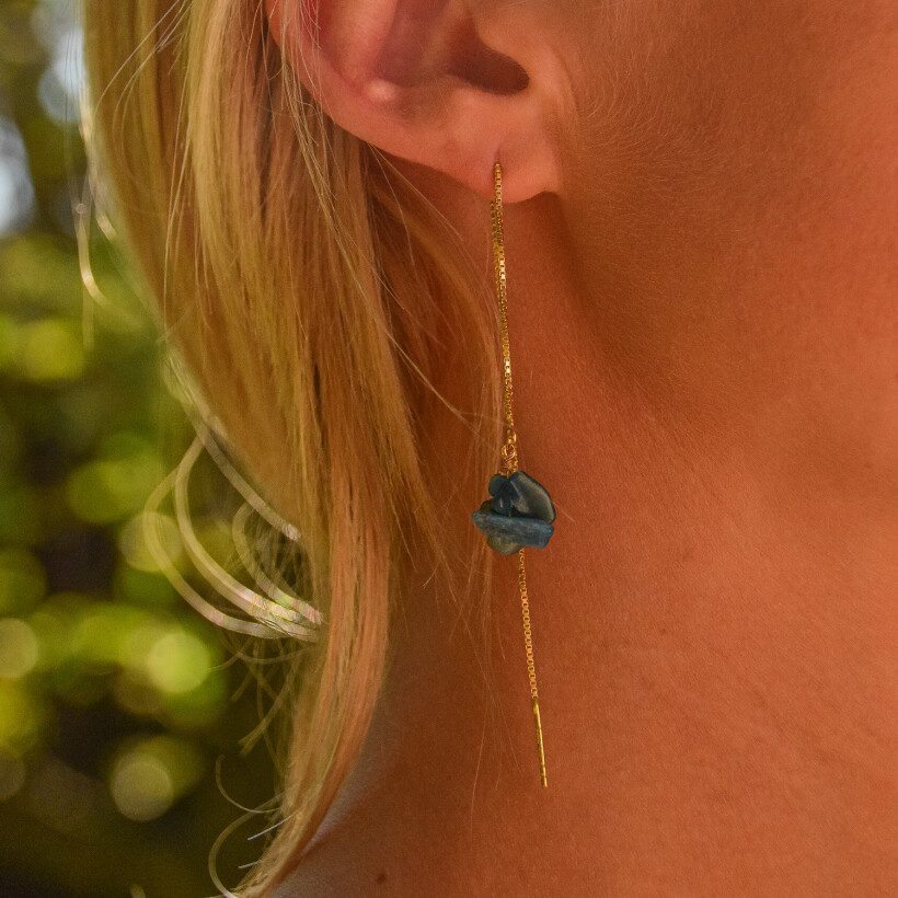 Les boucles d'oreilles dépareillées Rosekafé Turquoises