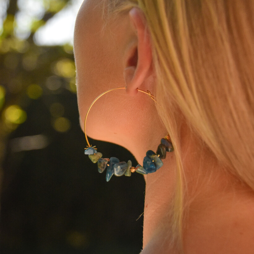 Les boucles d'oreilles dépareillées Rosekafé Turquoises