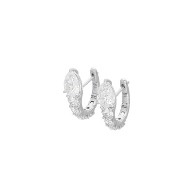 Boucles d'oreilles Marco Valente en or blanc et diamants