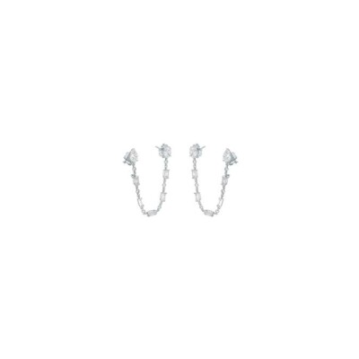 Boucles d'oreilles Marco Valente en or blanc et diamants