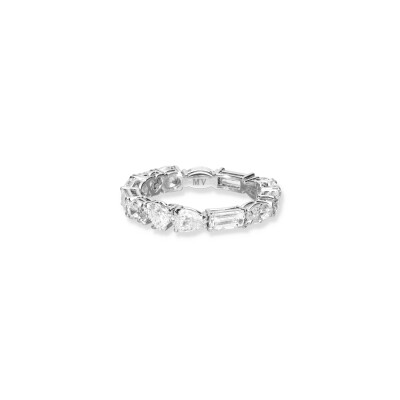 Alliance Marco Valente en or blanc et diamants, taille 54